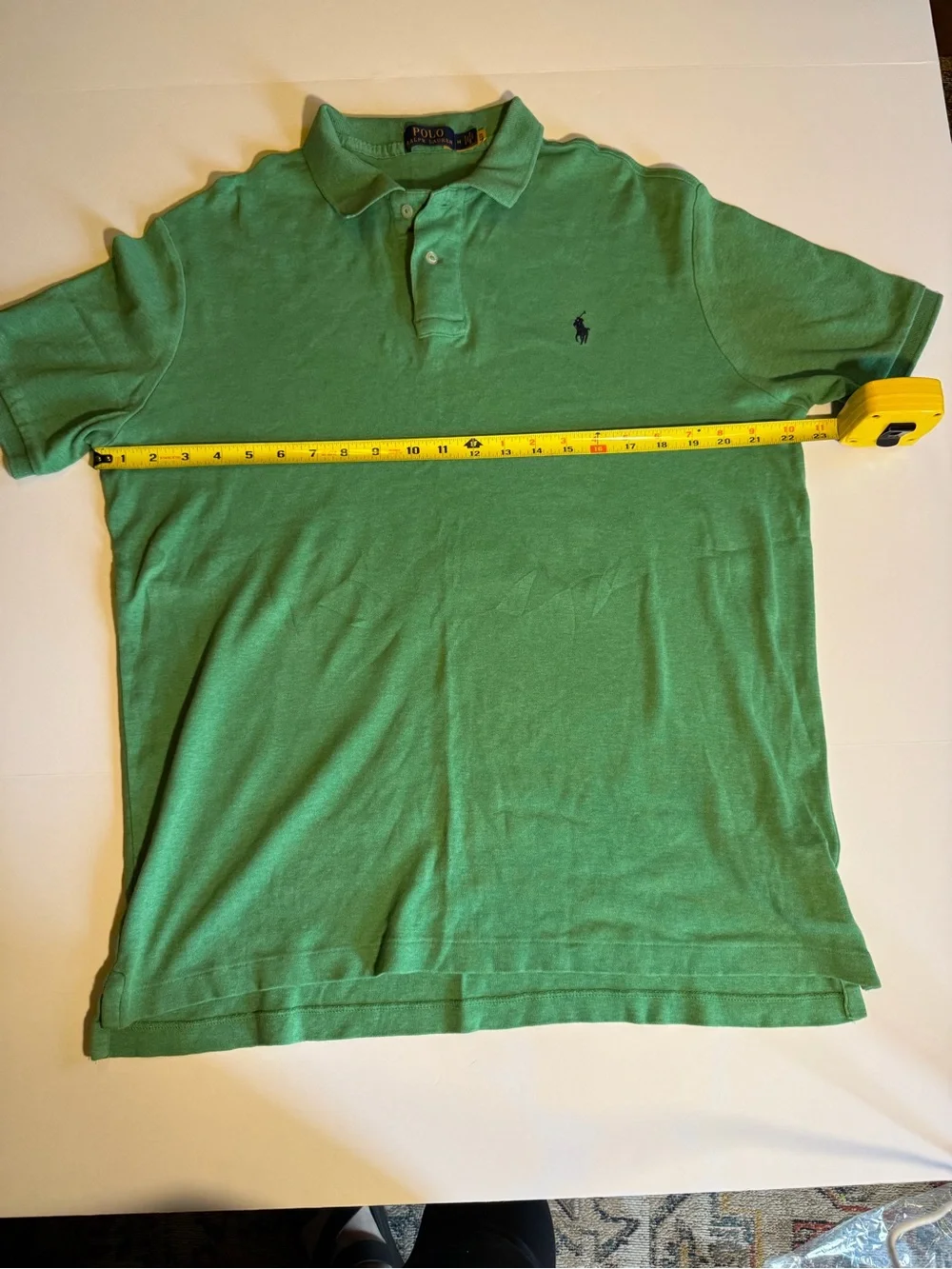 Ralph Lauren Green Short-Sleeve Polo with Navy Pony